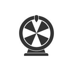 Fortune wheel icon. Simple gamble flat illustration
