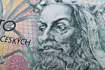 Banknotes of one hundred czech korunas of Czech Republic