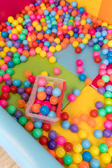 Multi color plastic balls for texture