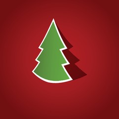 Christmas background with Christmas tree, vector illustration.