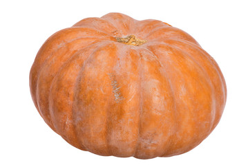 medium orange pumpkin isolated on white