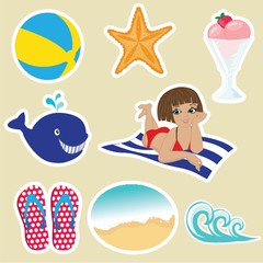 Vector illustration of Summer tropical banner