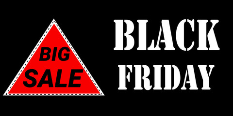 Black Friday big sale vector template, Black Friday design illustration