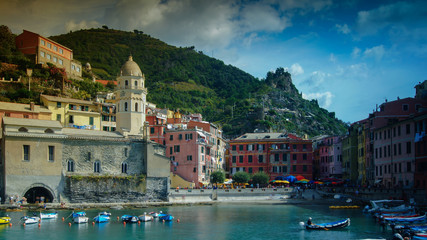 Fototapeta na wymiar Town of Vernazza, Cinque Terre, Italy