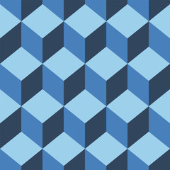 Blockchain Seamless pattern. Digital Cube pyramid. Vector Illustration