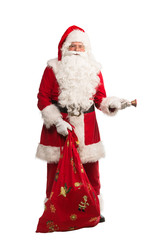 Santa Claus isolated on white background, with work path included for easy isolation 