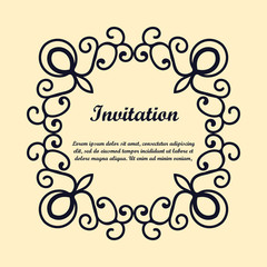 Vintage decorative frame with text . Template for design. Vector illustration eps10