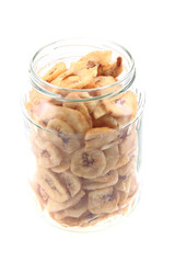 dried banana isolated