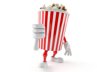 Popcorn character with thumb down