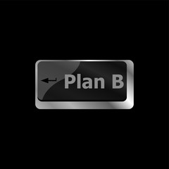 Plan B key on computer keyboard - business concept