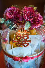 Hantaran, seserahan, gift proposal package for engagement married with double happiness shuang xi