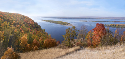   View from the shore of the Volga River