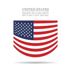 United States of America national flag vector icon