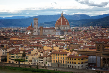 Fototapeta na wymiar Florence Duomo. Basilica di Santa Maria del Fiore (Basilica of Saint Mary of the Flower) in Florence, Italy