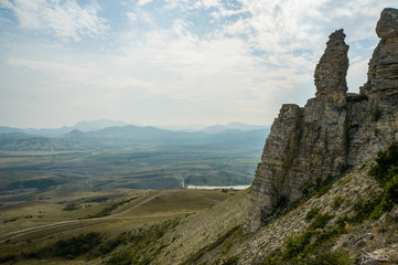 Fototapeta na wymiar cliff in beautiful mountains