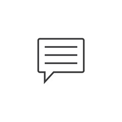 chat message Icon. line style vector illustration