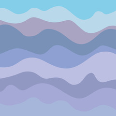Pattern with lines and waves. Multicolored texture. Abstract dinamic background. Cold colors. Doodle for design