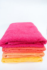 Obraz na płótnie Canvas multi-colored bath towels