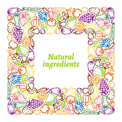 Fruit and vegetables frame