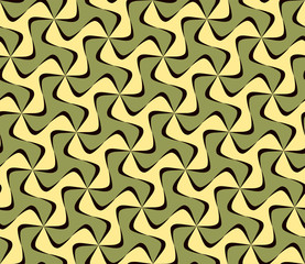 Repeating monochrome twisted stripe pattern