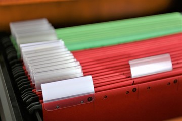 An concept Image of a colorful Register binder with copy space