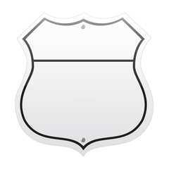 White traffic sign on white