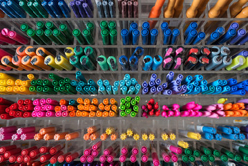 lots of pens, top view - 179971115