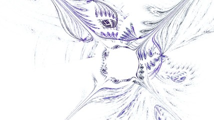 Obraz premium The fractal pattern on white