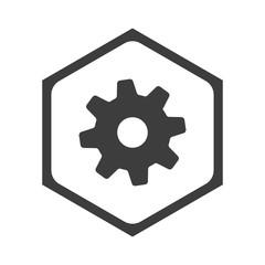 ikona sześciobok z zaokrąglonymi wewnątrz krawędziami  © vempireart