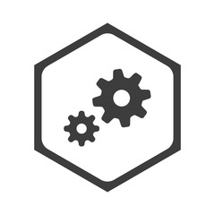 ikona sześciobok z zaokrąglonymi wewnątrz krawędziami  © vempireart