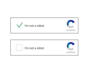 Captcha i am on a robot vector illustration