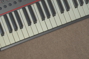 Fototapeta premium Musical Keyboards White and black close up