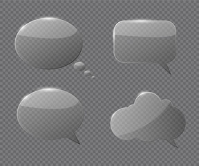 Vector glass bubble speech