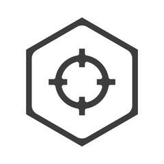 ikona sześciobok z zaokrąglonymi wewnątrz krawędziami  © vempireart