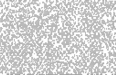 Pixels texture. Pixel Abstract Mosaic Gradient Design Background. Monochromatic Abstract Background Isolated on white. Vector Illustration.