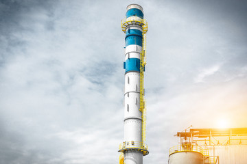 Close up Industrial zone. Plant oil and gas refinery industry.