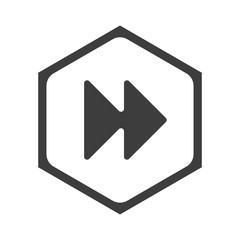 ikona sześciobok z zaokrąglonymi wewnątrz krawędziami