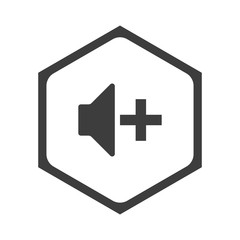 ikona sześciobok z zaokrąglonymi wewnątrz krawędziami