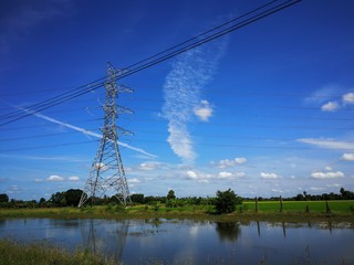 High voltage pole technology, in concept wallpaper