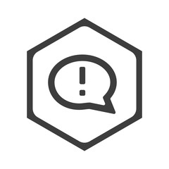 ikona sześciobok z zaokrąglonymi wewnątrz krawędziami © vempireart