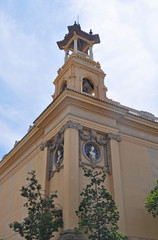 Elegant tower on the mountain Montjuic, Barcelona