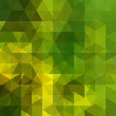 Geometric pattern, triangles vector background in green tones. Illustration pattern