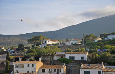 Evening panorama of the city of Cadaques
