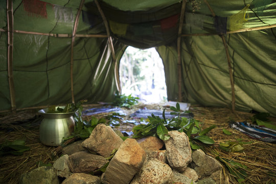 Mexican or Indian Sauna Hut - Stock image