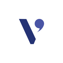 V Letter Talk Logo Vector - 179977370