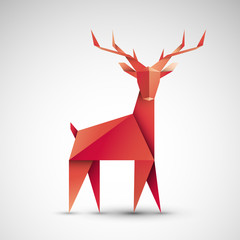 renifer origami wektor © Rzoog