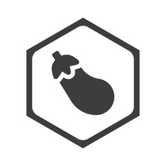 ikona sześciobok z zaokrąglonymi wewnątrz krawędziami