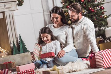 Family celebrating New Year