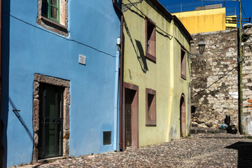 Fototapeta na wymiar Altstadt von Bosa in Sardinien, Italien