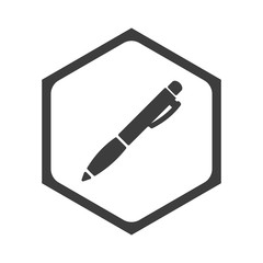 ikona sześciobok z zaokrąglonymi wewnątrz krawędziami